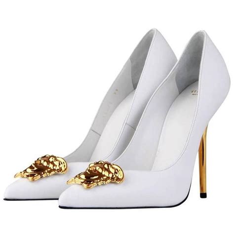 versus versace white heels|versace high heel boots.